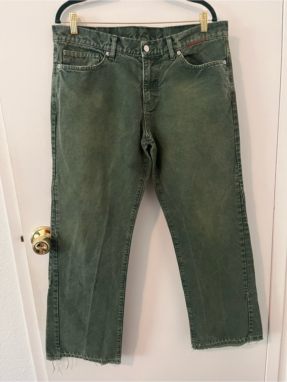 Mooji Denim Olive Green Workwear Jeans Men’s Large